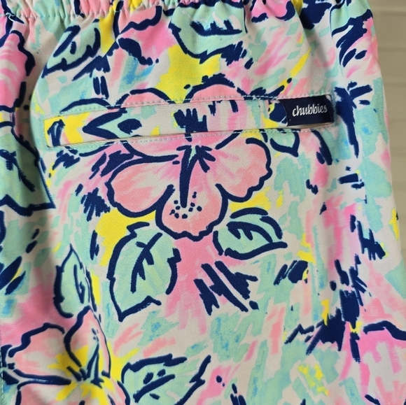 Chubbies Floral Print Drawstring Swim Trunks In Vaction Bloom Size Small - Picture 9 of 12